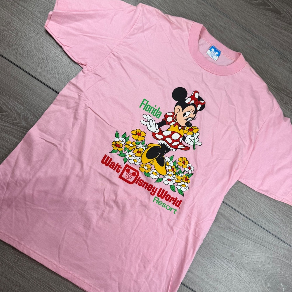 Disney Unisex T-Shirt Walt Disney World Minnie Mouse Pink Large